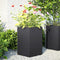 vidaXL - Plantenbak - zeshoek - 46x40x45 - cm - staal - zwart