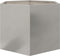 vidaXL - Plantenbak - zeshoek - 69x60x45 - cm - roestvrijstaal