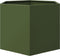vidaXL - Plantenbak - zeshoek - 69x60x45 - cm - staal - olijfgroen
