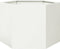 vidaXL - Plantenbak - zeshoek - 69x60x45 - cm - staal - wit