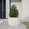 vidaXL - Plantenbak - zeshoek - 69x60x45 - cm - staal - wit