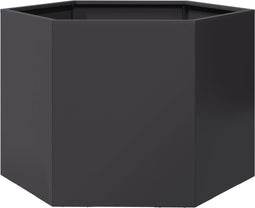 vidaXL - Plantenbak - zeshoek - 69x60x45 - cm - staal - zwart