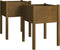 vidaXL - Plantenbaken - 2 - st - 50x50x70 - cm - massief - grenenhout - honingbruin