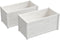 vidaXL - Plantenbakken - 2 - st - 100x50x50 - cm - massief - grenenhout - wit