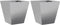vidaXL - Plantenbakken - 2 - st - 30x30x30 - cm - gegalvaniseerd - staal