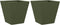 vidaXL - Plantenbakken - 2 - st - 30x30x30 - cm - staal - olijfgroen