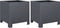 vidaXL - Plantenbakken - 2 - st - 30x30x30 - cm - staal - antracietkleurig