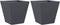 vidaXL - Plantenbakken - 2 - st - 30x30x30 - cm - staal - antracietkleurig