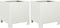 vidaXL - Plantenbakken - 2 - st - 30x30x30 - cm - staal - wit