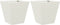 vidaXL - Plantenbakken - 2 - st - 30x30x30 - cm - staal - wit