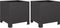 vidaXL - Plantenbakken - 2 - st - 30x30x30 - cm - staal - zwart