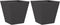 vidaXL - Plantenbakken - 2 - st - 30x30x30 - cm - staal - zwart