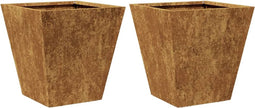 vidaXL - Plantenbakken - 2 - st - 30x30x30 - cm - weervast - staal