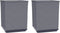 vidaXL - Plantenbakken - 2 - st - 30x30x37 - cm - polypropeen - donkergrijs