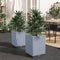 vidaXL - Plantenbakken - 2 - st - 30x30x37 - cm - polypropeen - lichtgrijs