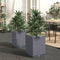 vidaXL - Plantenbakken - 2 - st - 30x30x37 - cm - polypropeen - donkergrijs