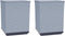 vidaXL - Plantenbakken - 2 - st - 30x30x37 - cm - polypropeen - lichtgrijs