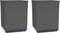 vidaXL - Plantenbakken - 2 - st - 30x30x37 - cm - polypropeen - zwart