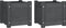vidaXL - Plantenbakken - 2 - st - 31x31x31 - cm - massief - grenenhout - grijs