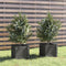vidaXL - Plantenbakken - 2 - st - 31x31x31 - cm - massief - grenenhout - grijs