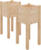 vidaXL - Plantenbakken - 2 - st - 31x31x70 - cm - massief - grenenhout