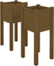 vidaXL - Plantenbakken - 2 - st - 31x31x70 - cm - massief - grenenhout - honingbruin
