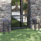 vidaXL - Plantenbakken - 2 - st - 31x31x70 - cm - massief - grenenhout - grijs
