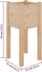 vidaXL - Plantenbakken - 2 - st - 31x31x70 - cm - massief - grenenhout