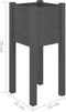 vidaXL - Plantenbakken - 2 - st - 31x31x70 - cm - massief - grenenhout - grijs