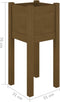 vidaXL - Plantenbakken - 2 - st - 31x31x70 - cm - massief - grenenhout - honingbruin