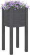 vidaXL - Plantenbakken - 2 - st - 31x31x70 - cm - massief - grenenhout - grijs