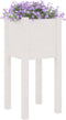 vidaXL - Plantenbakken - 2 - st - 31x31x70 - cm - massief - grenenhout - wit