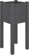 vidaXL - Plantenbakken - 2 - st - 31x31x70 - cm - massief - grenenhout - grijs