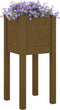 vidaXL - Plantenbakken - 2 - st - 31x31x70 - cm - massief - grenenhout - honingbruin