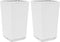 vidaXL - Plantenbakken - 2 - st - 32,5x32,5x57 - cm - polypropeen - wit