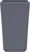 vidaXL - Plantenbakken - 2 - st - 32,5x32,5x57 - cm - polypropeen - grijs