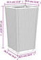 vidaXL - Plantenbakken - 2 - st - 32,5x32,5x57 - cm - polypropeen - lichtgrijs