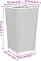 vidaXL - Plantenbakken - 2 - st - 32,5x32,5x57 - cm - polypropeen - grijs