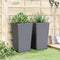 vidaXL - Plantenbakken - 2 - st - 32,5x32,5x57 - cm - polypropeen - grijs