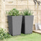 vidaXL - Plantenbakken - 2 - st - 32,5x32,5x57 - cm - polypropeen - lichtgrijs