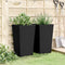 vidaXL - Plantenbakken - 2 - st - 32,5x32,5x57 - cm - polypropeen - zwart
