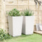 vidaXL - Plantenbakken - 2 - st - 32,5x32,5x57 - cm - polypropeen - wit