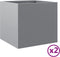 vidaXL - Plantenbakken - 2 - st - 32x30x29 - cm - gegalvaniseerd - staal - zilverkleur