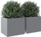 vidaXL - Plantenbakken - 2 - st - 32x30x29 - cm - gegalvaniseerd - staal - zilverkleur