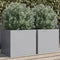 vidaXL - Plantenbakken - 2 - st - 32x30x29 - cm - gegalvaniseerd - staal - zilverkleur