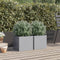 vidaXL - Plantenbakken - 2 - st - 32x30x29 - cm - gegalvaniseerd - staal - zilverkleur