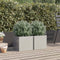 vidaXL - Plantenbakken - 2 - st - 32x30x29 - cm - roestvrij - staal - zilverkleurig