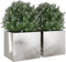 vidaXL - Plantenbakken - 2 - st - 32x30x29 - cm - roestvrij - staal - zilverkleurig