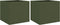 vidaXL - Plantenbakken - 2 - st - 32x30x29 - cm - staal - olijfgroen