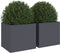 vidaXL - Plantenbakken - 2 - st - 32x30x29 - cm - staal - antracietkleurig